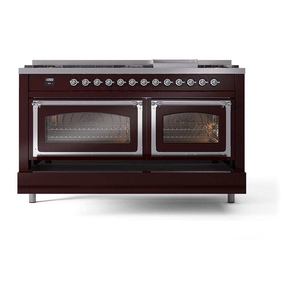 ILVE_UN60FNMPBUC_Nostalgie_II_60"_Dual_Fuel_Range_drawer_opened