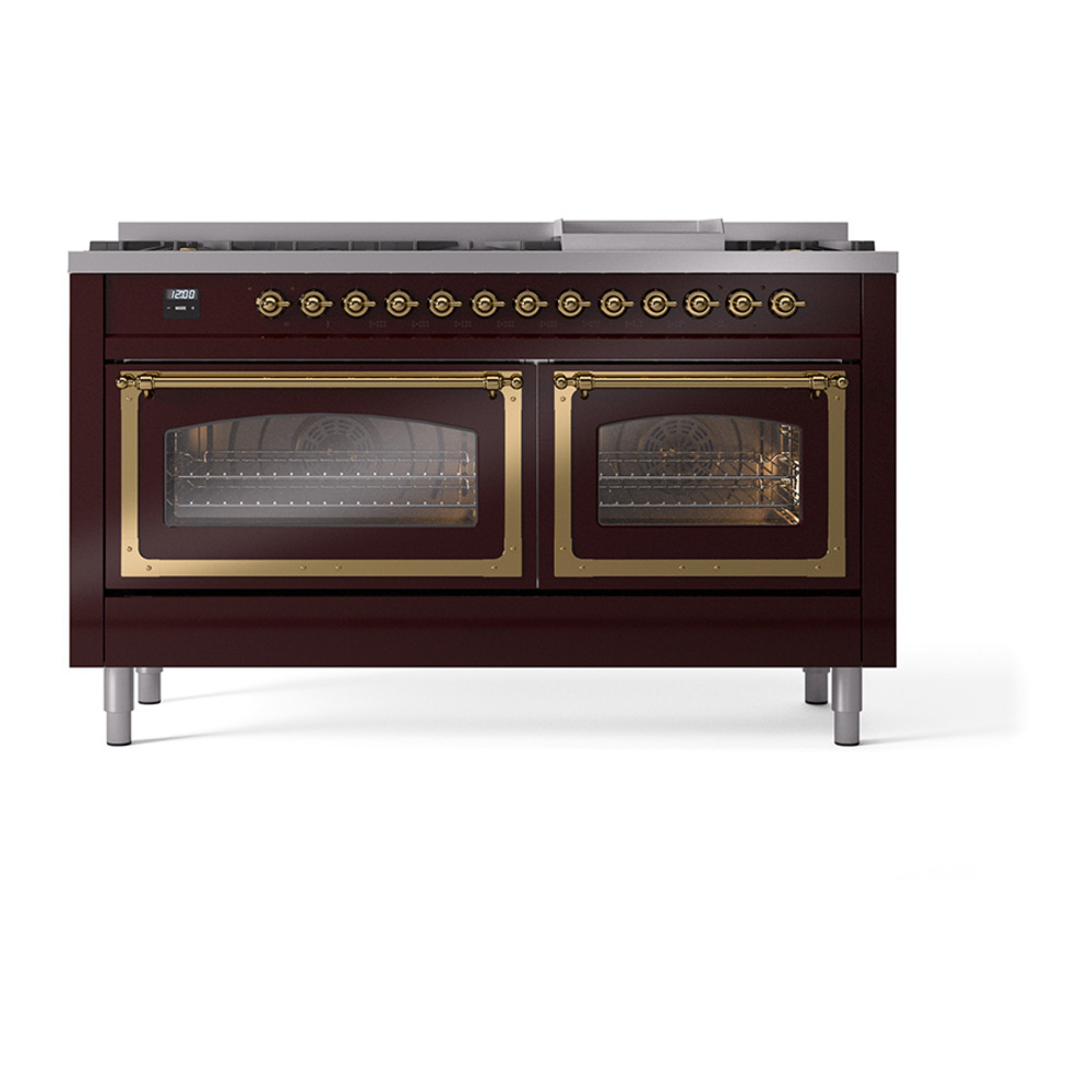 ILVE_UN60FNMPBUGLP_Nostalgie_II_60"_Dual_Fuel_Range_front_view