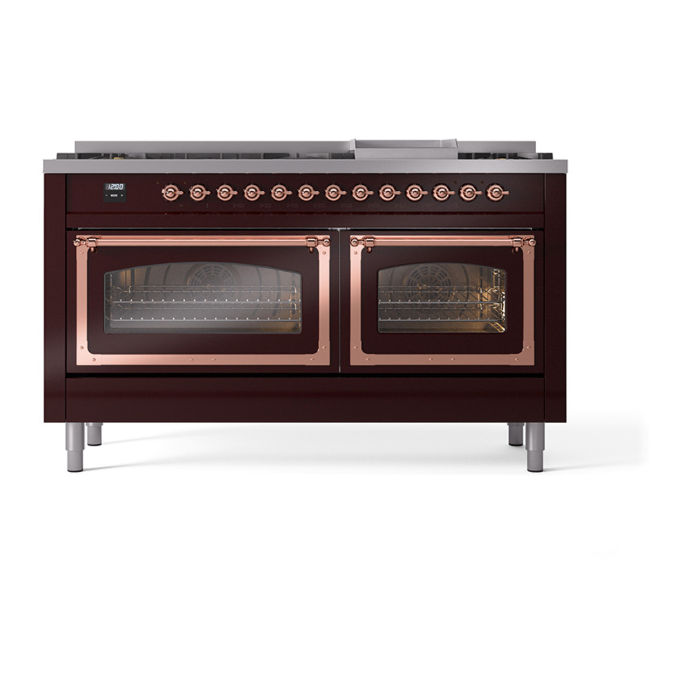ILVE_UN60FNMPBUP_Nostalgie_II_60"_Dual_Fuel_Range_front_view