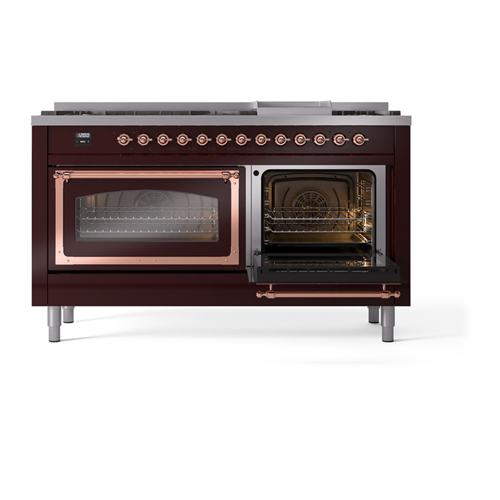 ILVE_UN60FNMPBUP_Nostalgie_II_60"_Dual_Fuel_Range_side_oven_door_opened