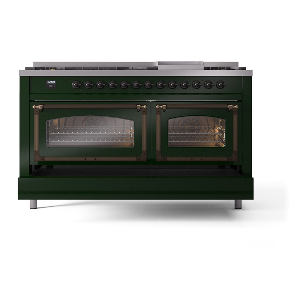 ILVE_UN60FNMPEGB_Nostalgie_II_60"_Dual_Fuel_Range_drawer_opened