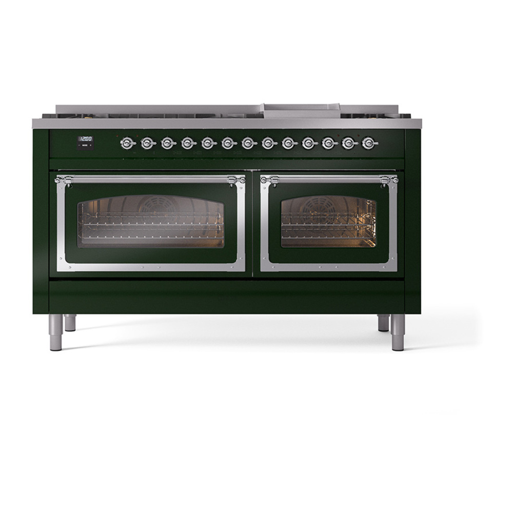 ILVE_UN60FNMPEGCLP_Nostalgie_II_60"_Dual_Fuel_Range_front_view