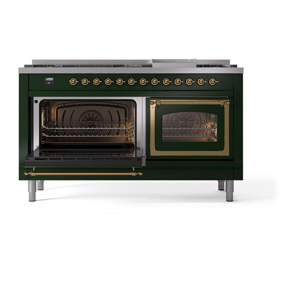 ILVE_UN60FNMPEGG_Nostalgie_II_60"_Dual_Fuel_Range_main_oven_door_opened