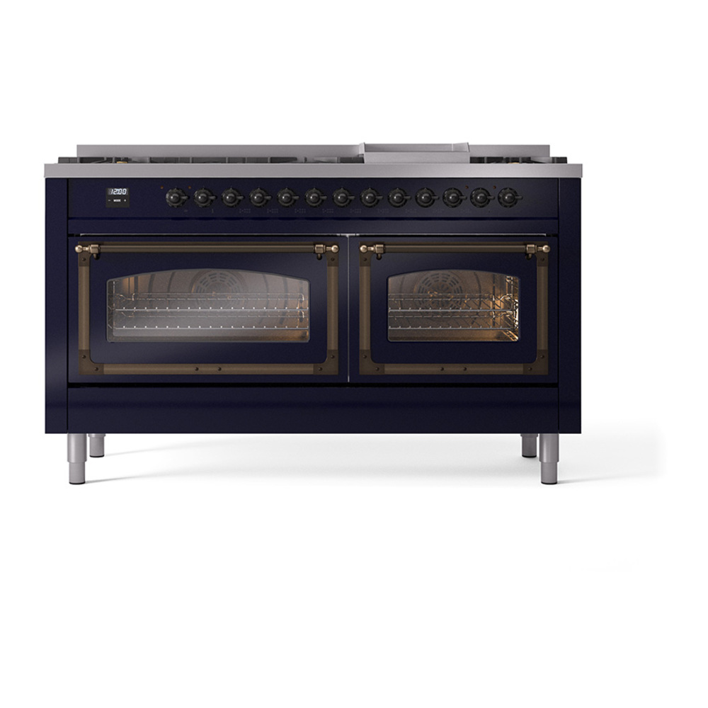 ILVE_UN60FNMPMBB_Nostalgie_II_60"_Dual_Fuel_Range_front_view