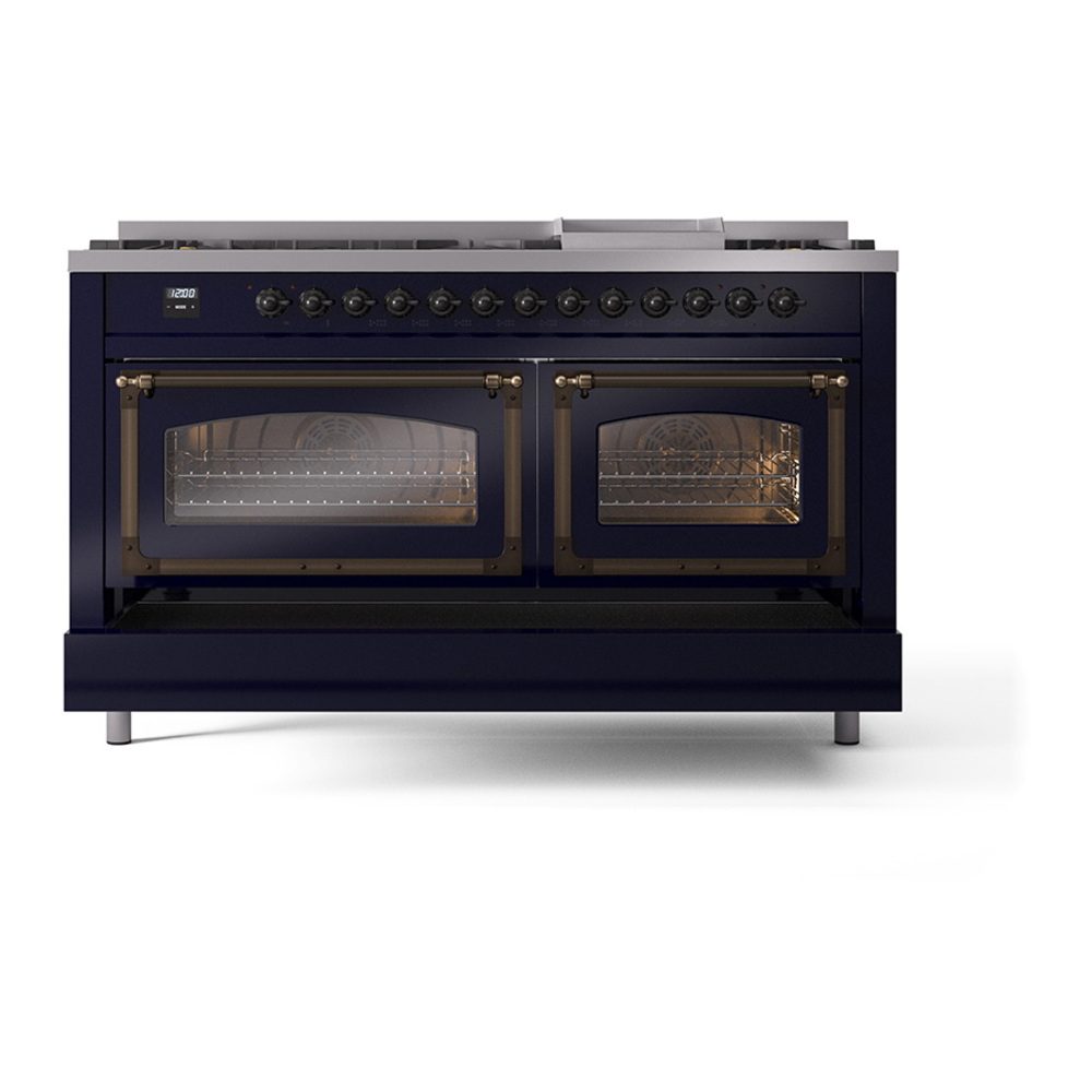 ILVE_UN60FNMPMBB_Nostalgie_II_60"_Dual_Fuel_Range_drawer_opened
