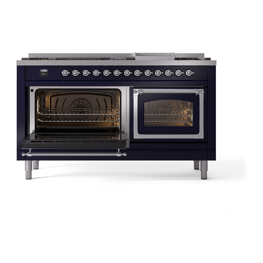 ILVE_UN60FNMPMBC_Nostalgie_II_60"_Dual_Fuel_Range_main_oven_door_opened
