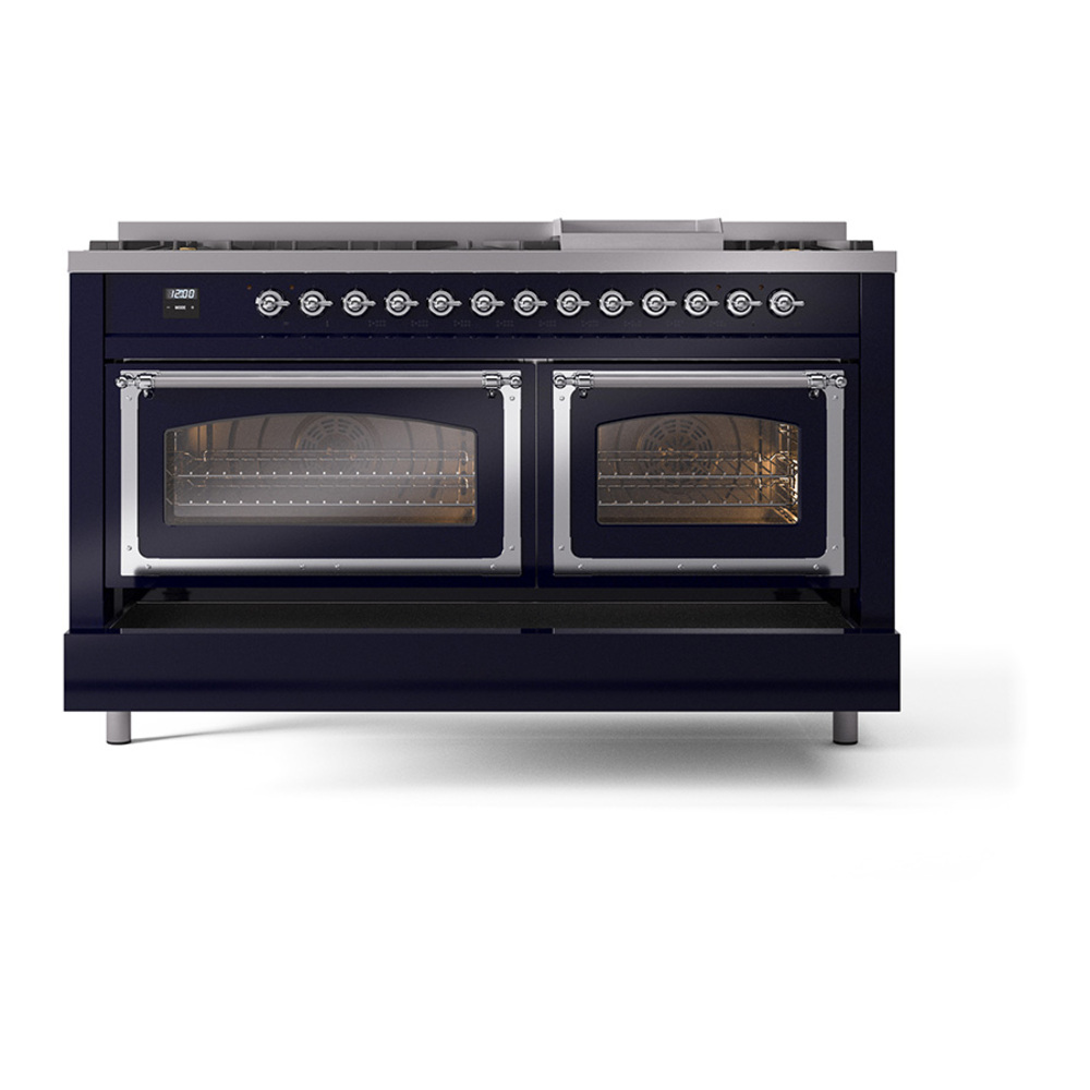 ILVE_UN60FNMPMBC_Nostalgie_II_60"_Dual_Fuel_Range_drawer_opened