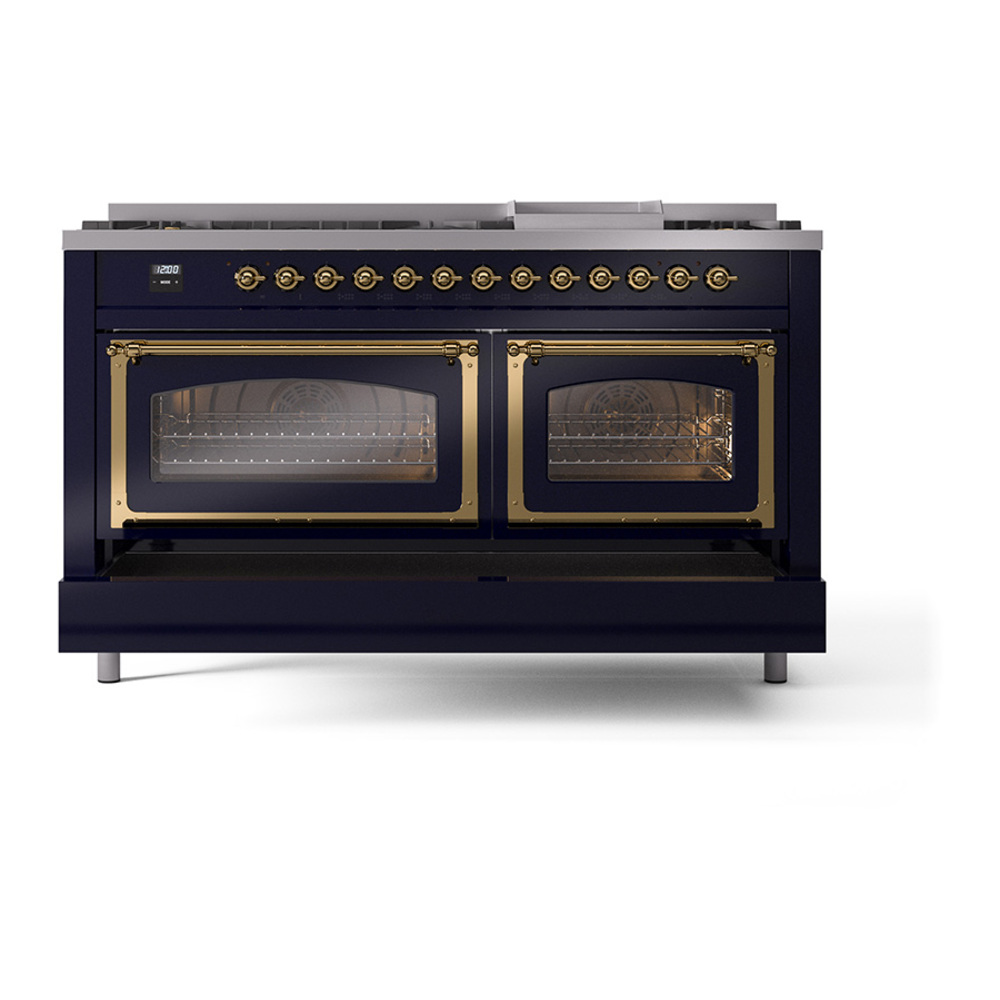 ILVE_UN60FNMPMBGLP_Nostalgie_II_60"_Dual_Fuel_Range_drawer_opened