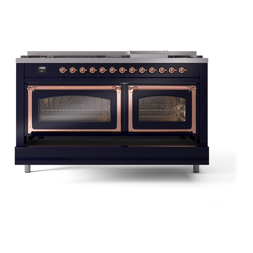 ILVE_UN60FNMPMBPLP_Nostalgie_II_60"_Dual_Fuel_Range_drawer_opened