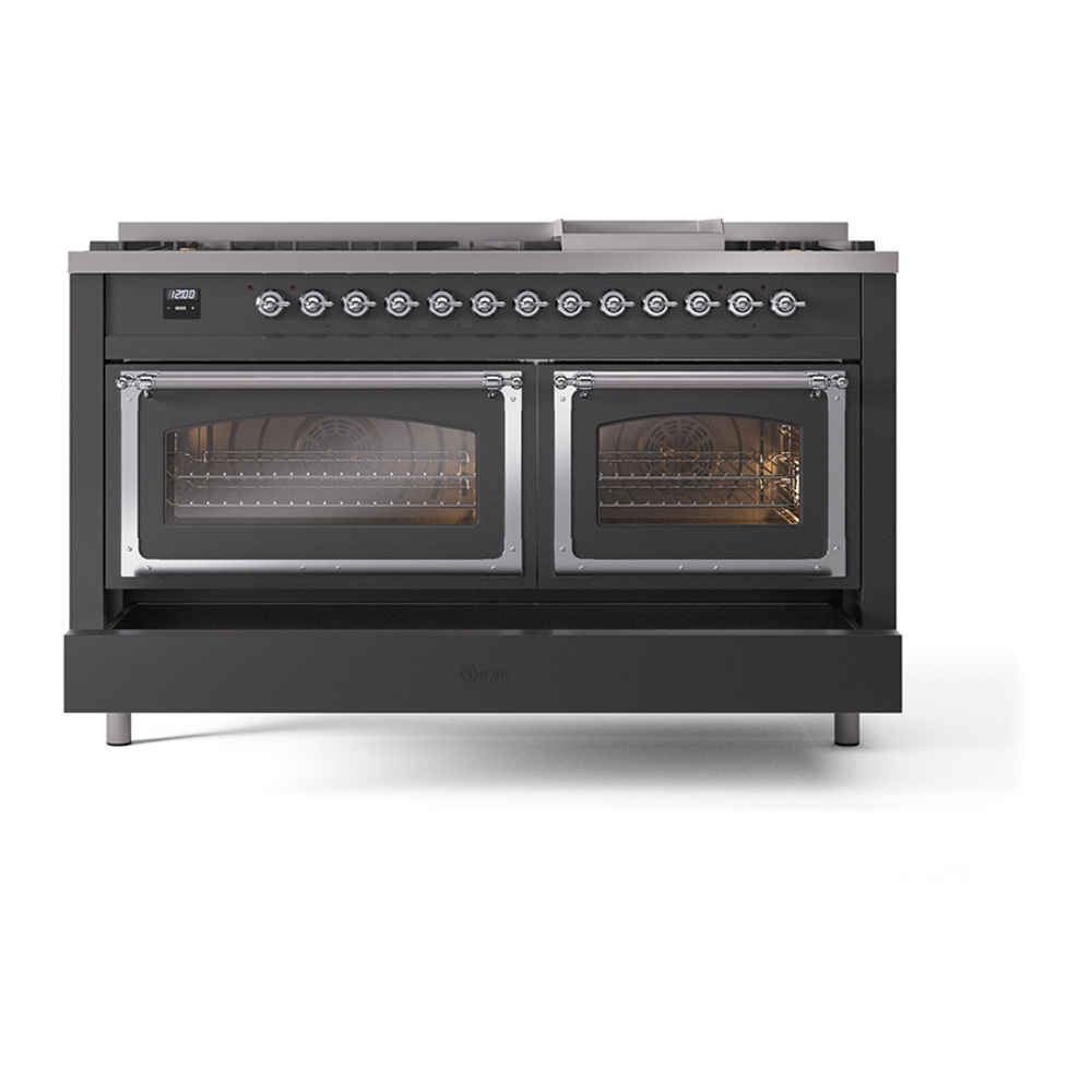 ILVE_UN60FNMPMGC_Nostalgie_II_60"_Dual_Fuel_Range_drawer_opened