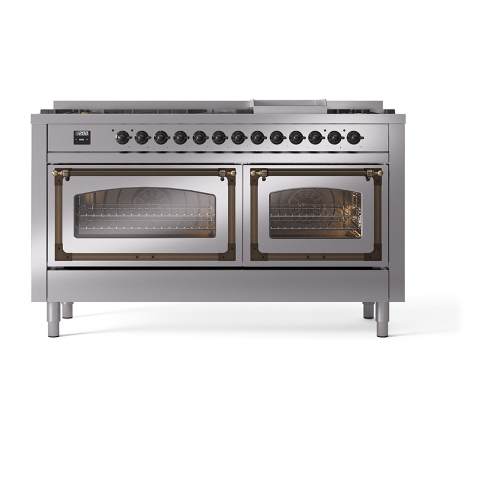 ILVE_UN60FNMPSSBLP_Nostalgie_II_60"_Dual_Fuel_Range_front_view