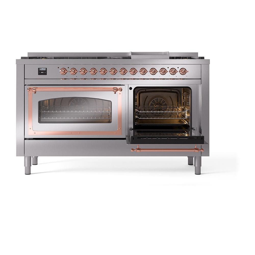 ILVE_UN60FNMPSSPLP_Nostalgie_II_60"_Dual_Fuel_Range_side_oven_door_opened