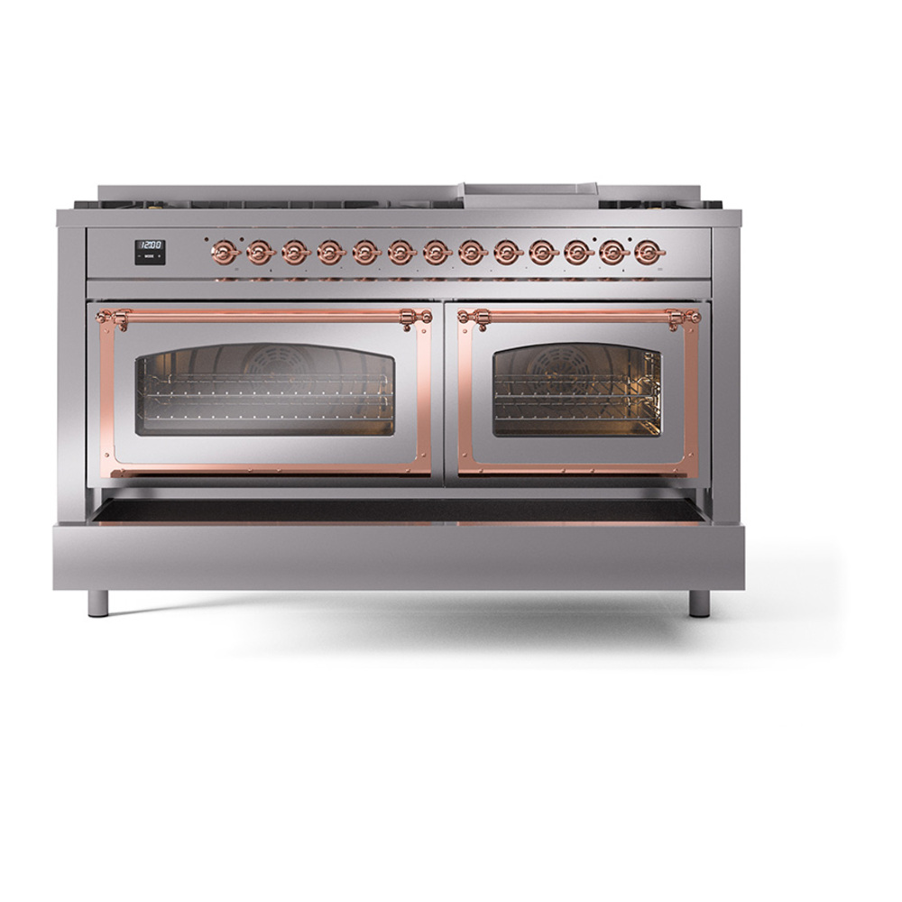 ILVE_UN60FNMPSSPLP_Nostalgie_II_60"_Dual_Fuel_Range_drawer_opened