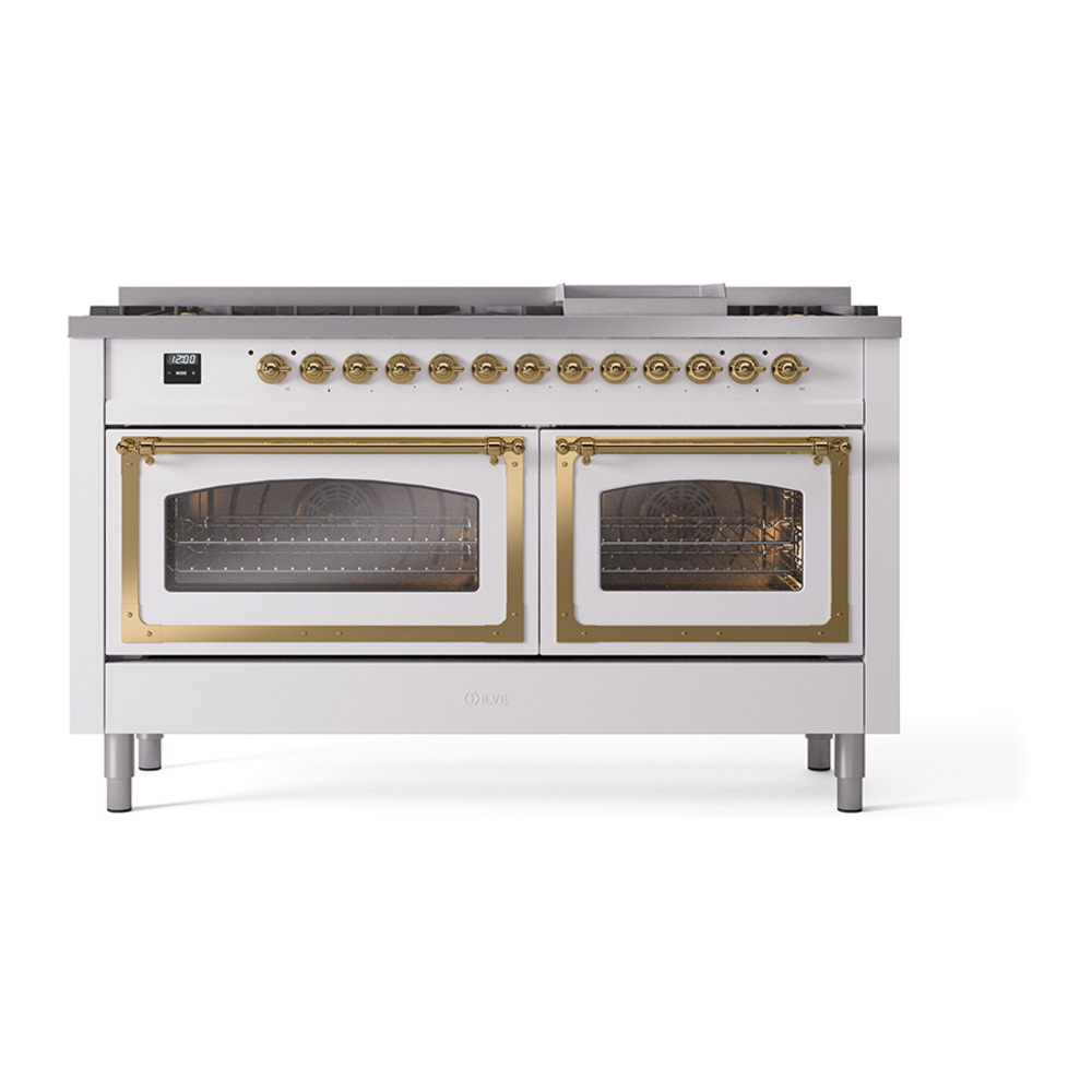 ILVE_UN60FNMPWHG_Nostalgie_II_60"_Dual_Fuel_Range_front_view