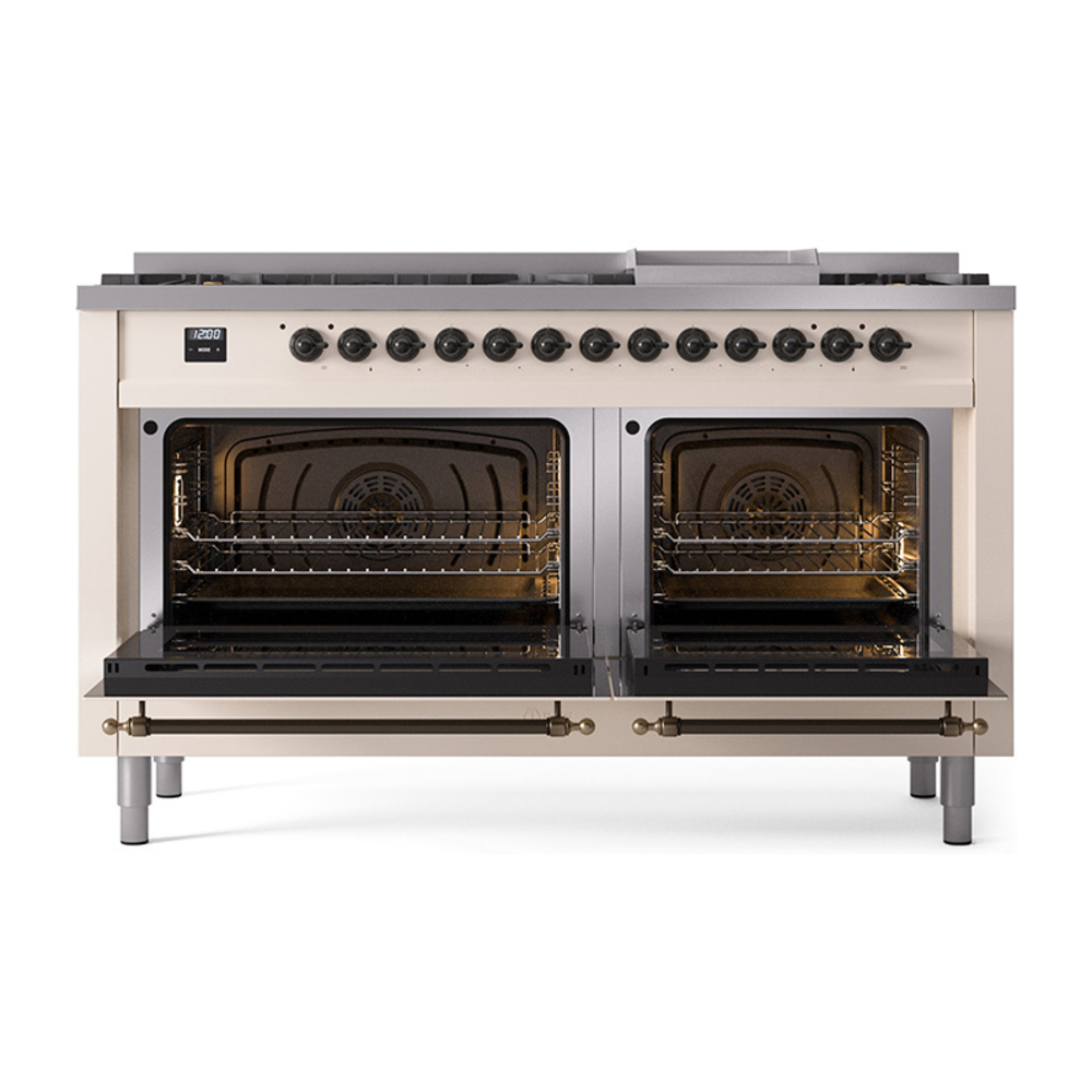 ILVE_UN60FQNMPAWBLP_Nostalgie_II_60"_Dual_Fuel_Range_oven_door_opened