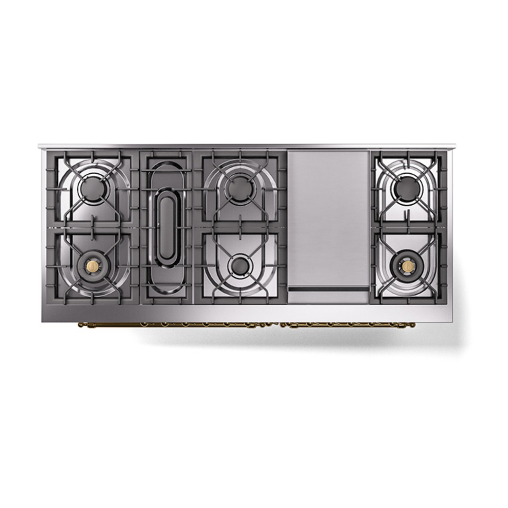 ILVE_UN60FQNMPAWGLP_Nostalgie_II_60"_Dual_Fuel_Range_top_view