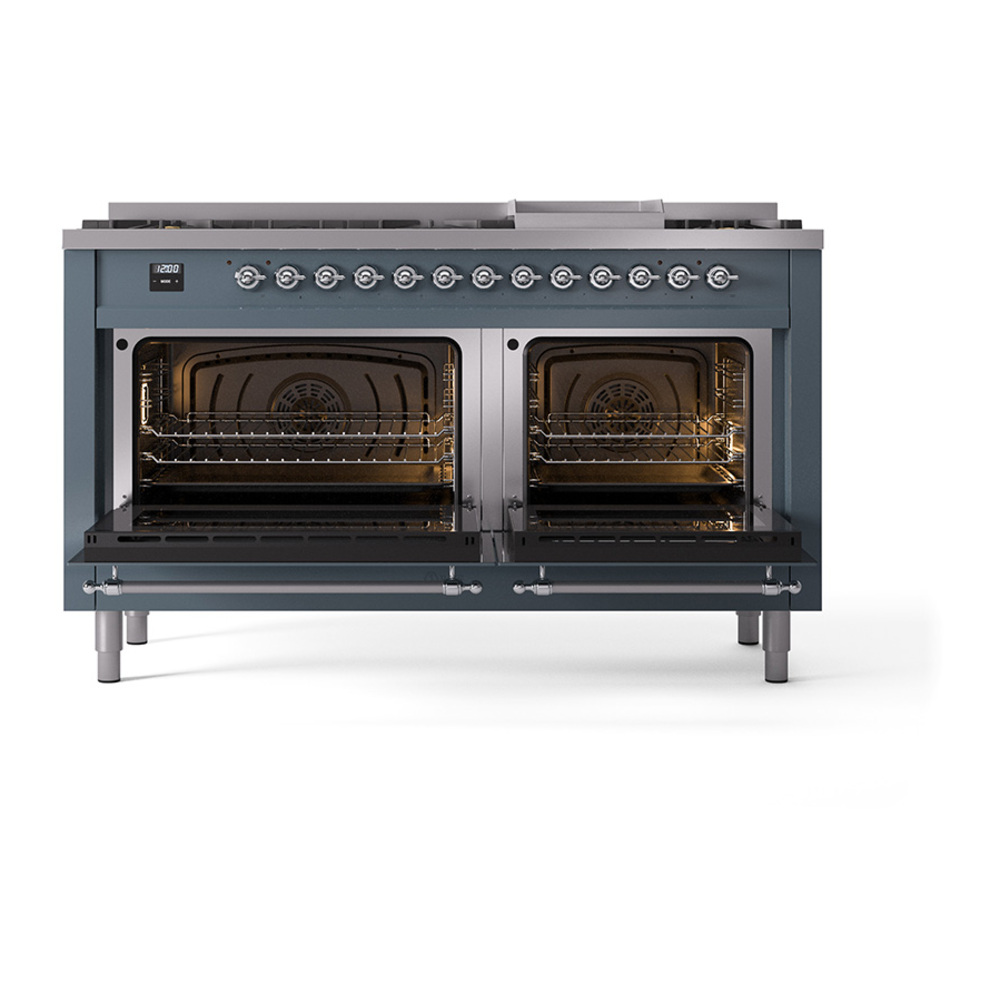 ILVE_UN60FQNMPBGC_Nostalgie_II_60"_Dual_Fuel_Range_oven_door_opened