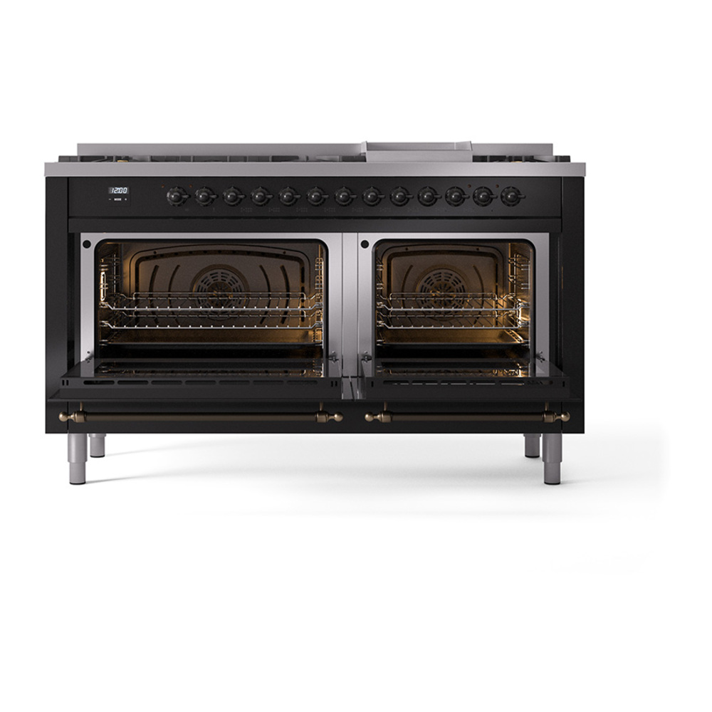 ILVE_UN60FQNMPBKB_Nostalgie_II_60"_Dual_Fuel_Range_oven_door_opened