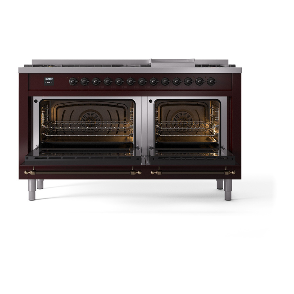 ILVE_UN60FQNMPBUBLP_Nostalgie_II_60"_Dual_Fuel_Range_oven_door_opened