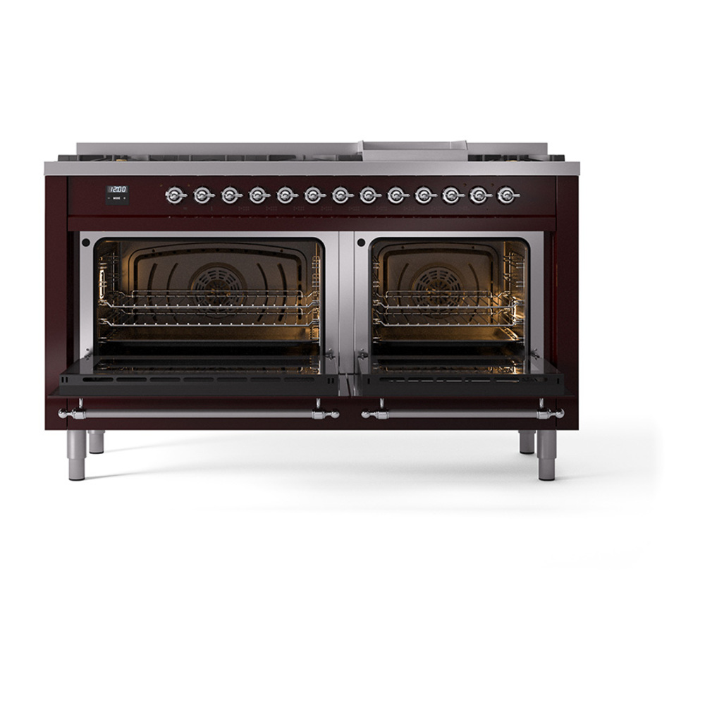 ILVE_UN60FQNMPBUCLP_Nostalgie_II_60"_Dual_Fuel_Range_oven_door_opened