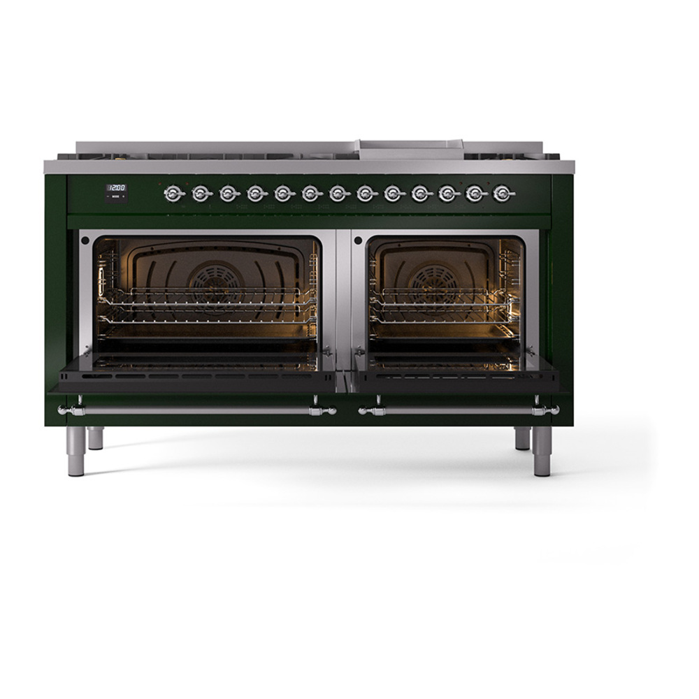 ILVE_UN60FQNMPEGC_Nostalgie_II_60"_Dual_Fuel_Range_oven_door_opened