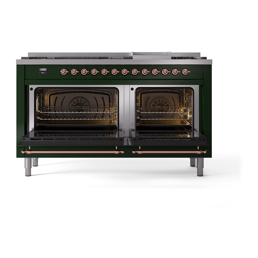 ILVE_UN60FQNMPEGPLP_Nostalgie_II_60"_Dual_Fuel_Range_oven_door_opened