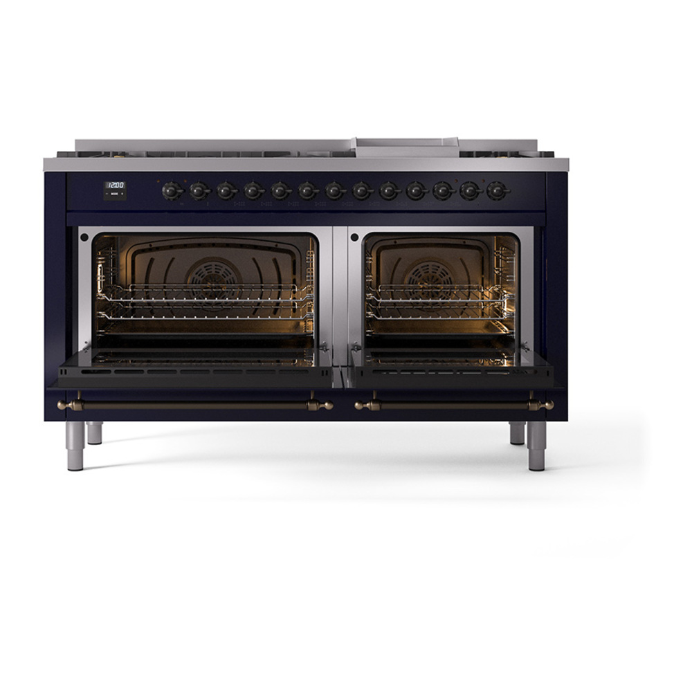 ILVE_UN60FQNMPMBB_Nostalgie_II_60"_Dual_Fuel_Range_oven_door_opened