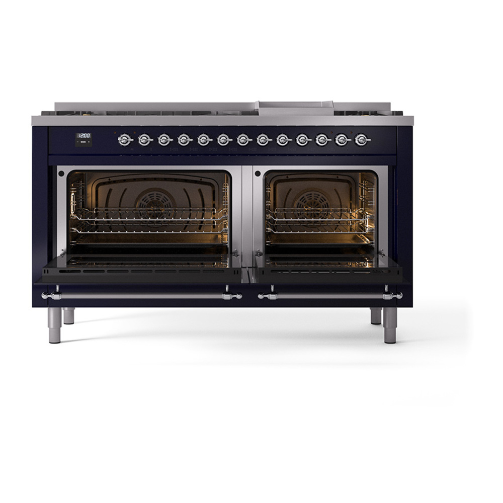 ILVE_UN60FQNMPMBCLP_Nostalgie_II_60"_Dual_Fuel_Range_oven_door_opened