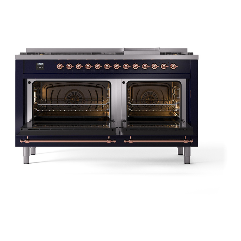 ILVE_UN60FQNMPMBPLP_Nostalgie_II_60"_Dual_Fuel_Range_oven_door_opened