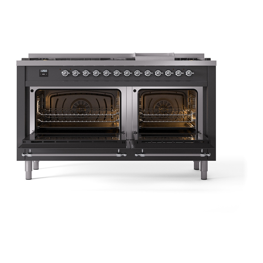 ILVE_UN60FQNMPMGC_Nostalgie_II_60"_Dual_Fuel_Range_oven_door_opened