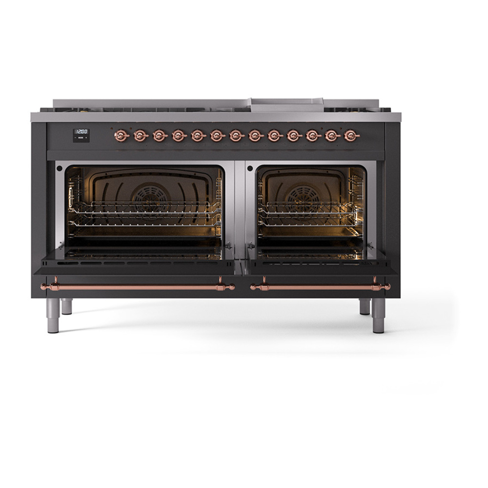 ILVE_UN60FQNMPMGPLP_Nostalgie_II_60"_Dual_Fuel_Range_oven_door_opened