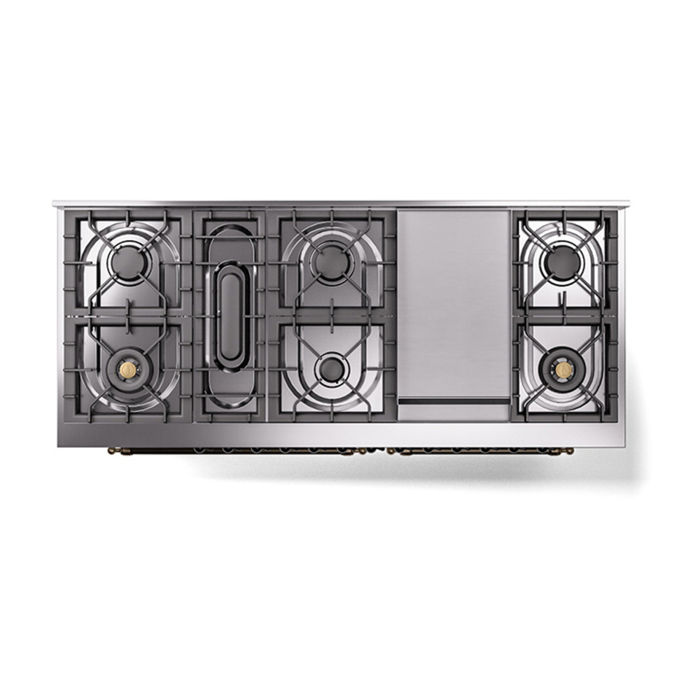 ILVE_UN60FQNMPWHB_Nostalgie_II_60"_Dual_Fuel_Range_top_view