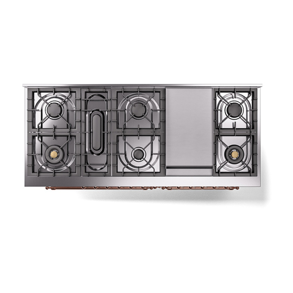 ILVE_UN60FQNMPWHPLP_Nostalgie_II_60"_Dual_Fuel_Range_top_view