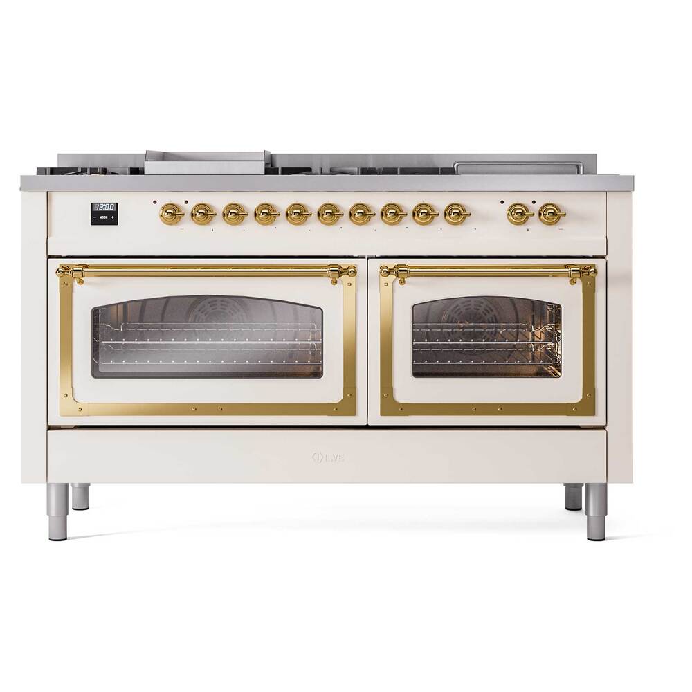 ILVE_UN60FSNMPAWG_Nostalgie_II_60"_Dual_Fuel_Range_front_view
