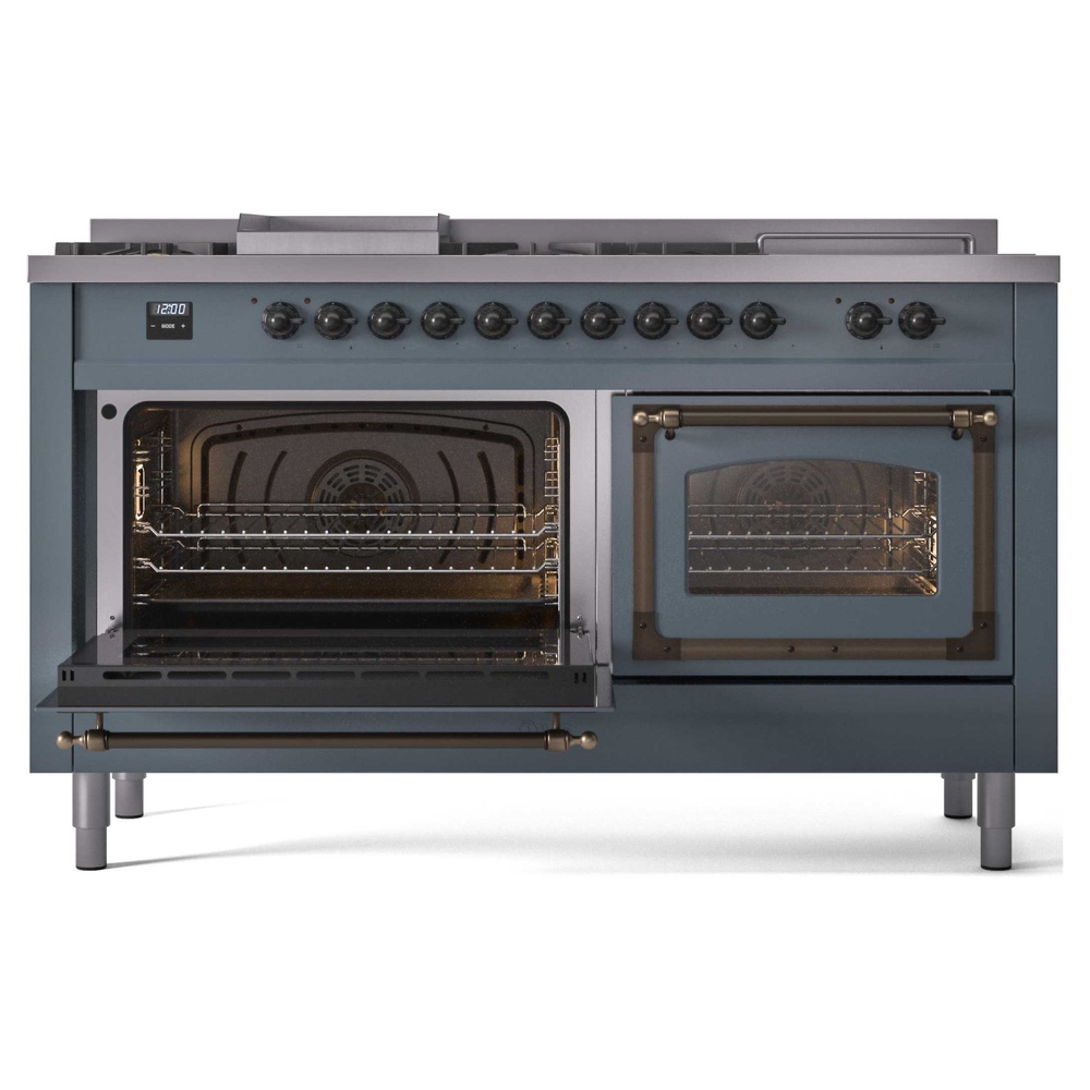 ILVE_UN60FSNMPBGB_Nostalgie_II_60"_Dual_Fuel_Range_main_oven_door_opened