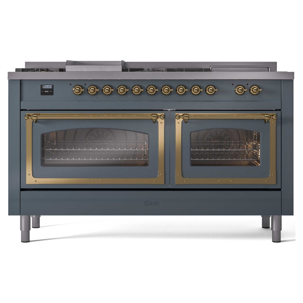 ILVE_UN60FSNMPBGGLP_Nostalgie_II_60"_Dual_Fuel_Range_front_view