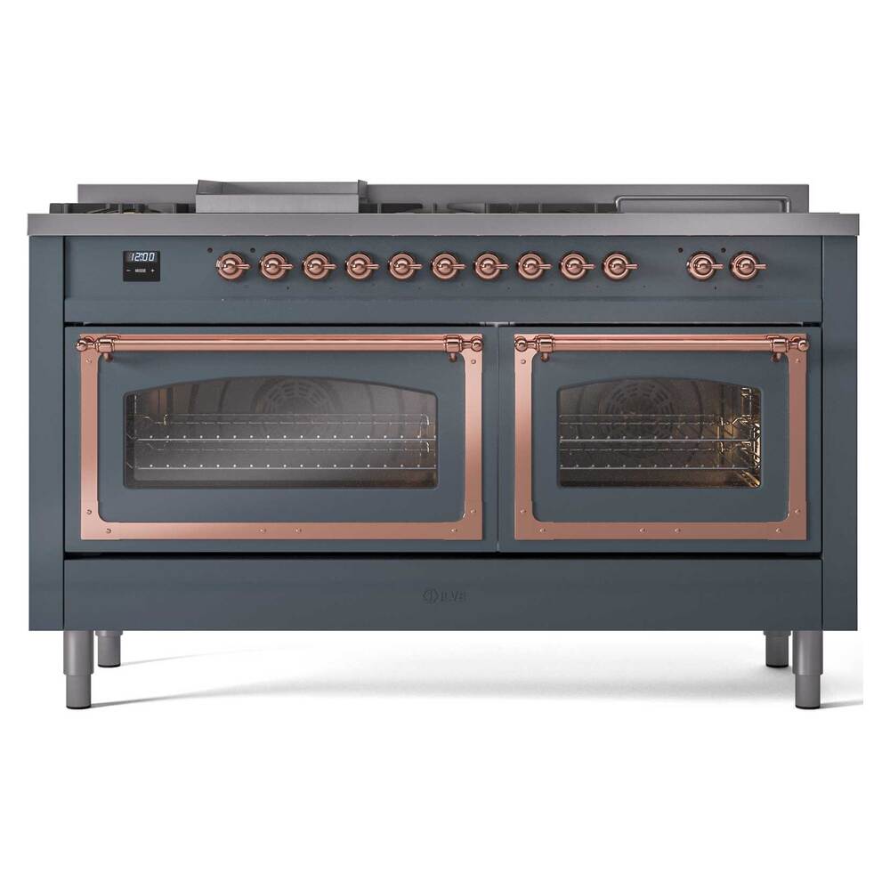 ILVE_UN60FSNMPBGP_Nostalgie_II_60"_Dual_Fuel_Range_front_view