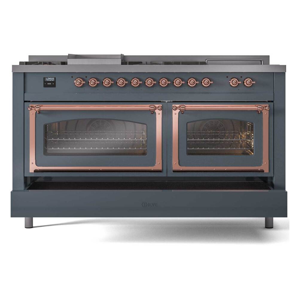 ILVE_UN60FSNMPBGP_Nostalgie_II_60"_Dual_Fuel_Range_drawer_opened