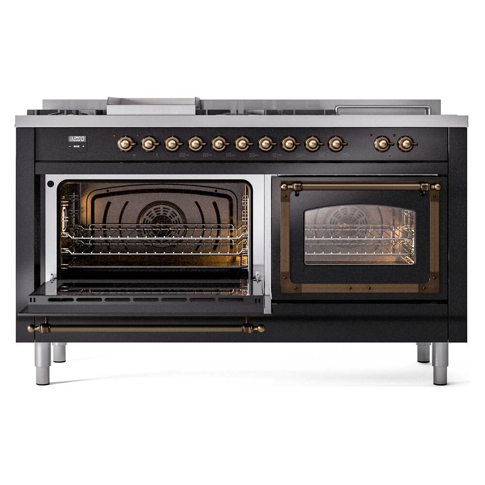 ILVE_UN60FSNMPBKBLP_Nostalgie_II_60"_Dual_Fuel_Range_main_oven_door_opened