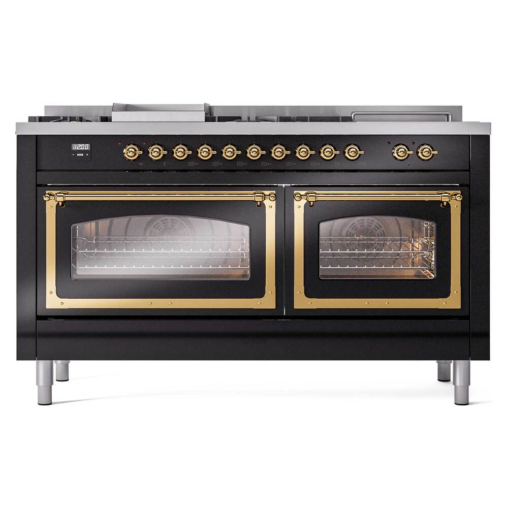 ILVE_UN60FSNMPBKGLP_Nostalgie_II_60"_Dual_Fuel_Range_front_view