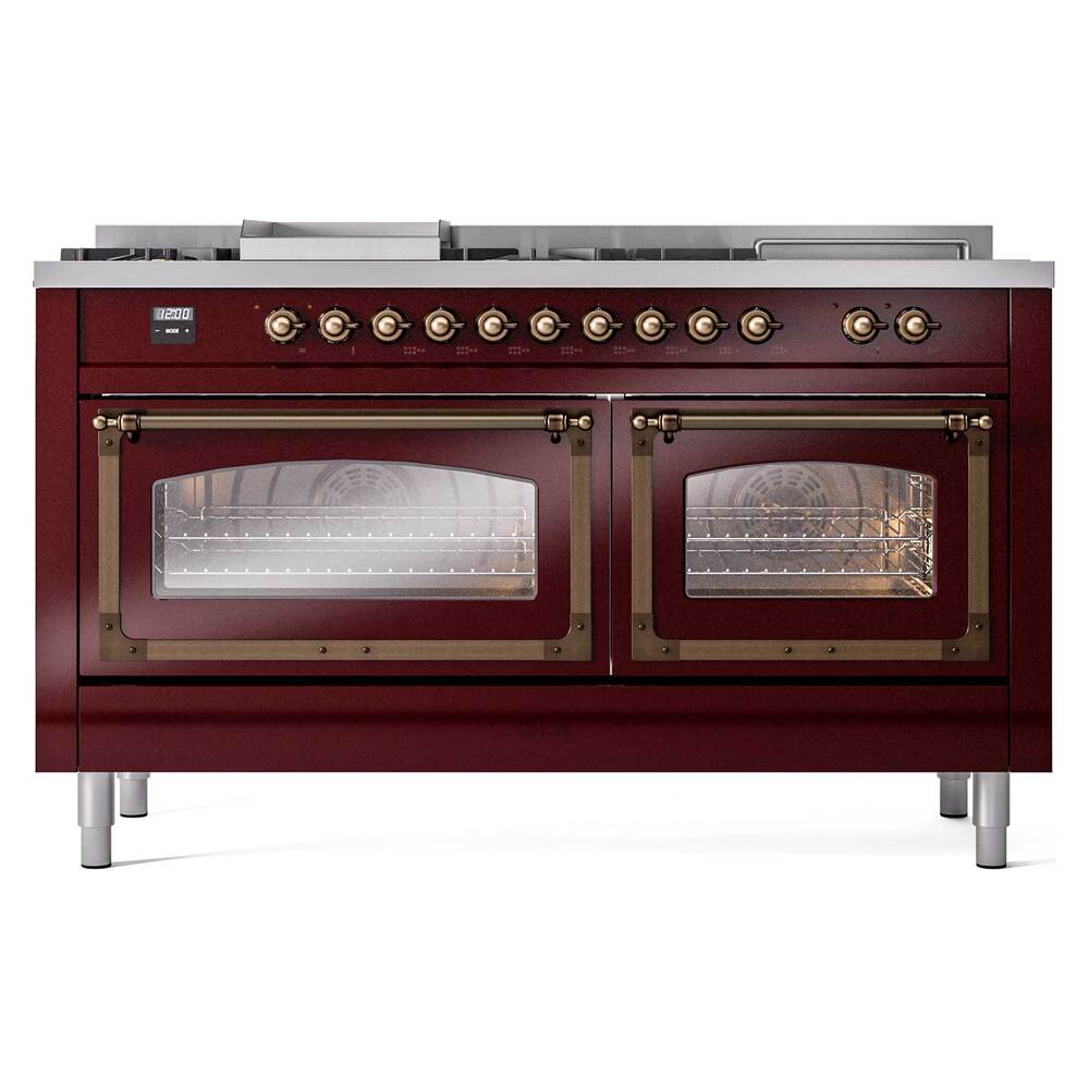 ILVE_UN60FSNMPBUBLP_Nostalgie_II_60"_Dual_Fuel_Range_front_view