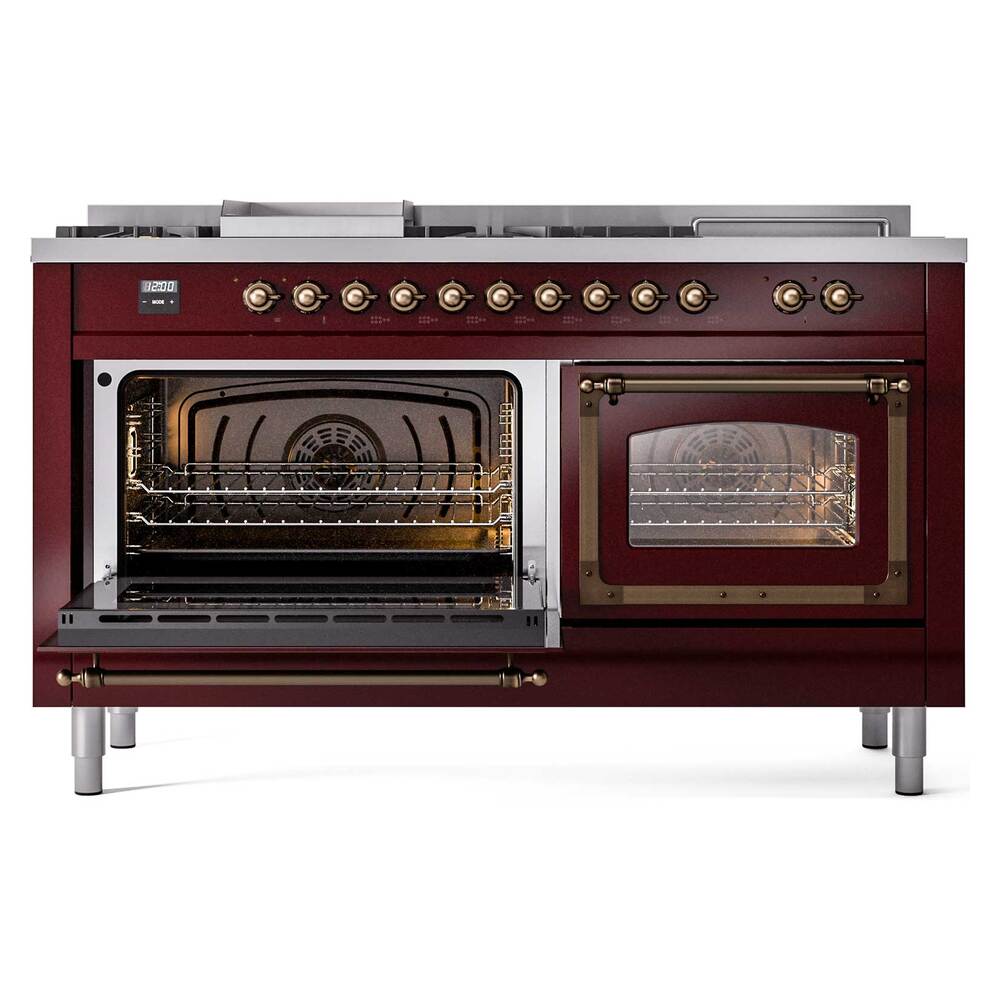 ILVE_UN60FSNMPBUB_Nostalgie_II_60"_Dual_Fuel_Range_main_oven_door_opened
