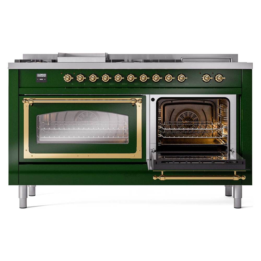 ILVE_UN60FSNMPEGG_Nostalgie_II_60"_Dual_Fuel_Range_side_oven_door_opened