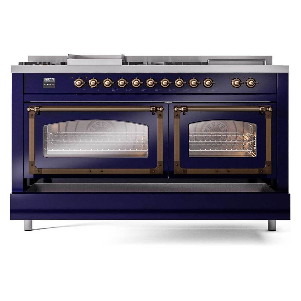 ILVE_UN60FSNMPMBBLP_Nostalgie_II_60"_Dual_Fuel_Range_drawer_opened