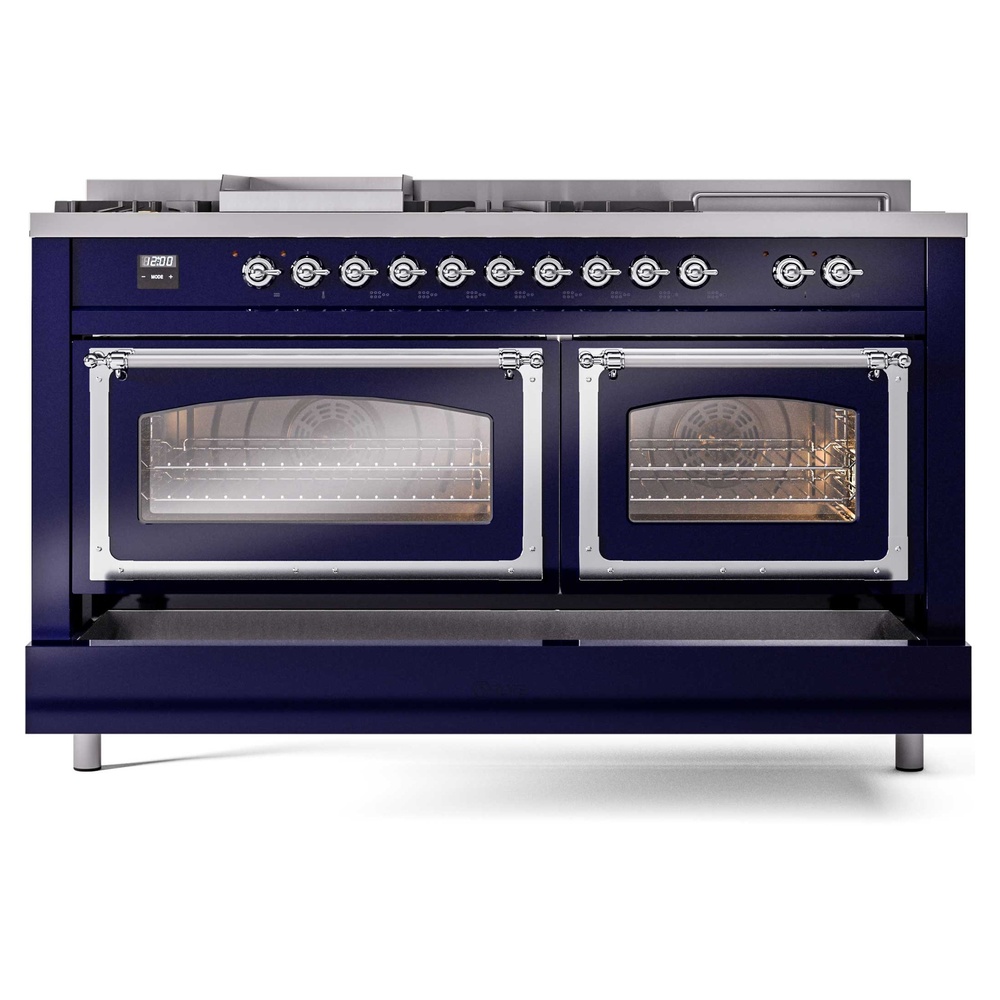 ILVE_UN60FSNMPMBC_Nostalgie_II_60"_Dual_Fuel_Range_drawer_opened