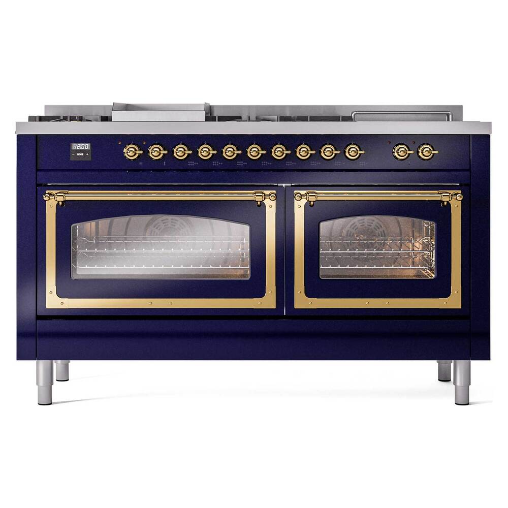 ILVE_UN60FSNMPMBGLP_Nostalgie_II_60"_Dual_Fuel_Range_front_view