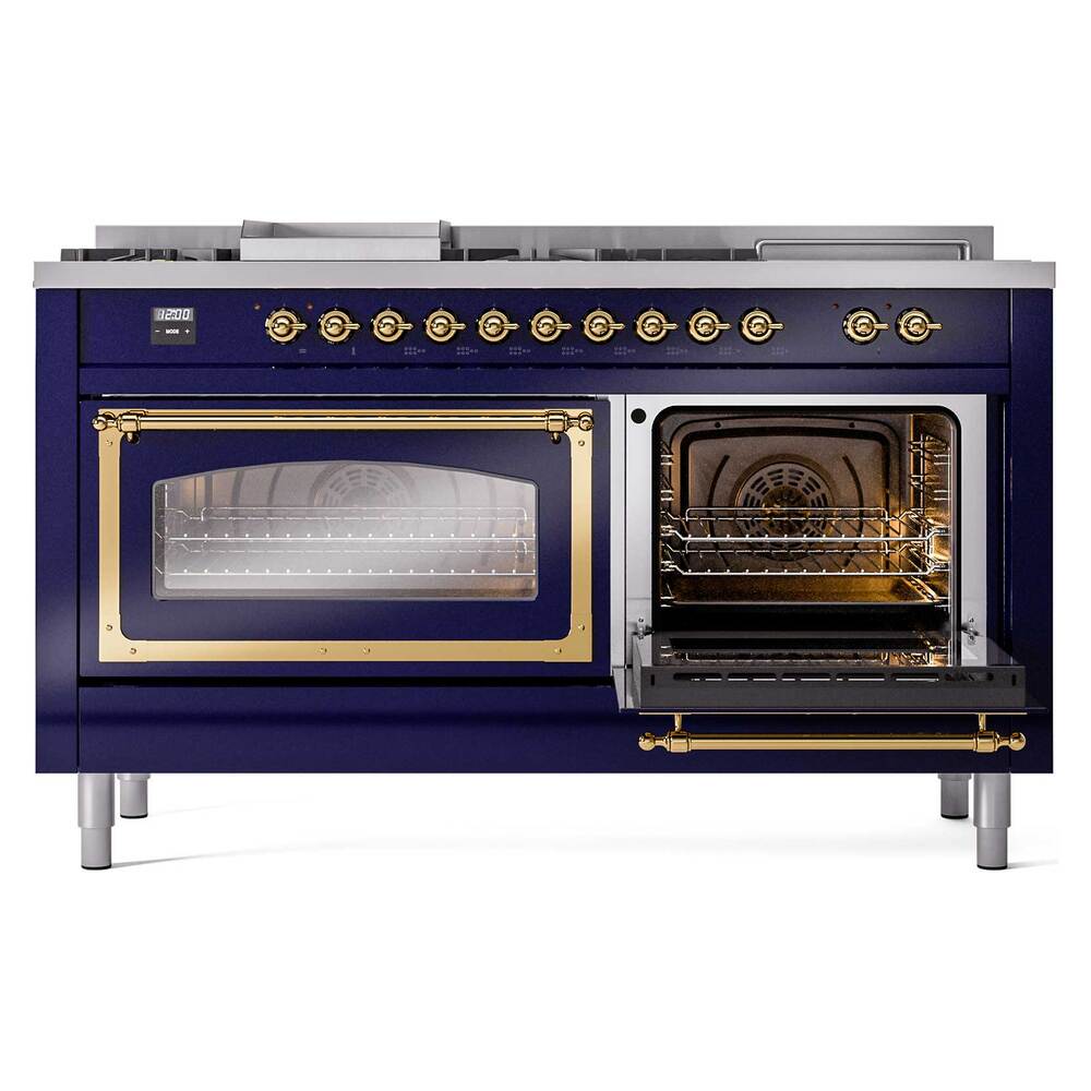 ILVE_UN60FSNMPMBG_Nostalgie_II_60"_Dual_Fuel_Range_side_oven_door_opened