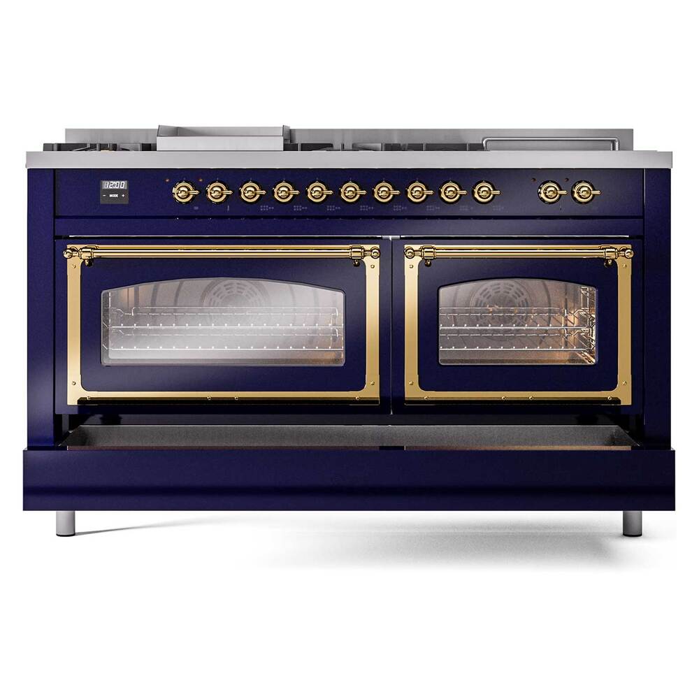 ILVE_UN60FSNMPMBG_Nostalgie_II_60"_Dual_Fuel_Range_drawer_opened