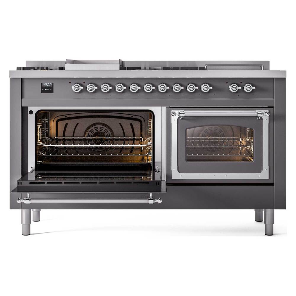 ILVE_UN60FSNMPMGC_Nostalgie_II_60"_Dual_Fuel_Range_main_oven_door_opened
