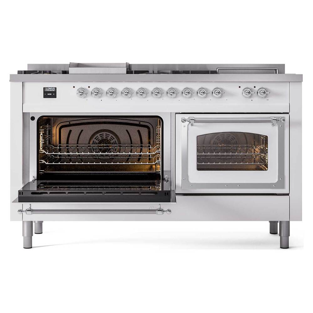 ILVE_UN60FSNMPRACLP_Nostalgie_II_60"_Dual_Fuel_Range_main_oven_door_opened